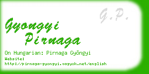 gyongyi pirnaga business card